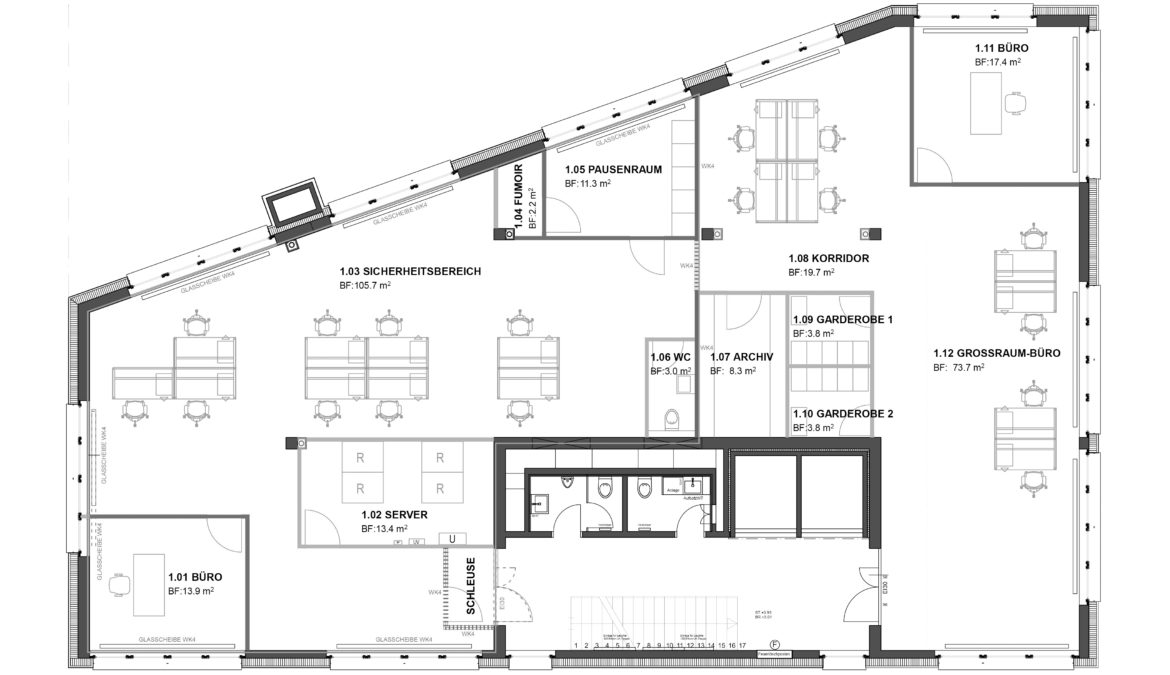 Büroausbau Geschäftshaus 10